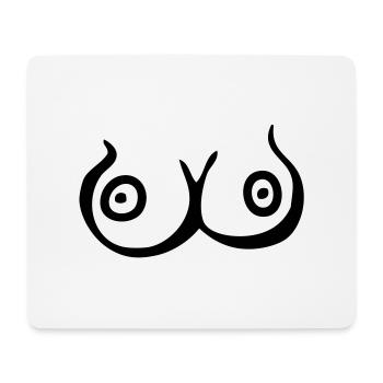 cartoon boobs - Mouse Pad (horizontal) - white - Front