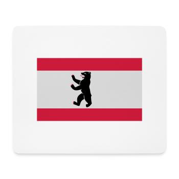Flagge von Berlin - Mousepad (Querformat) - Weiß - Vorne