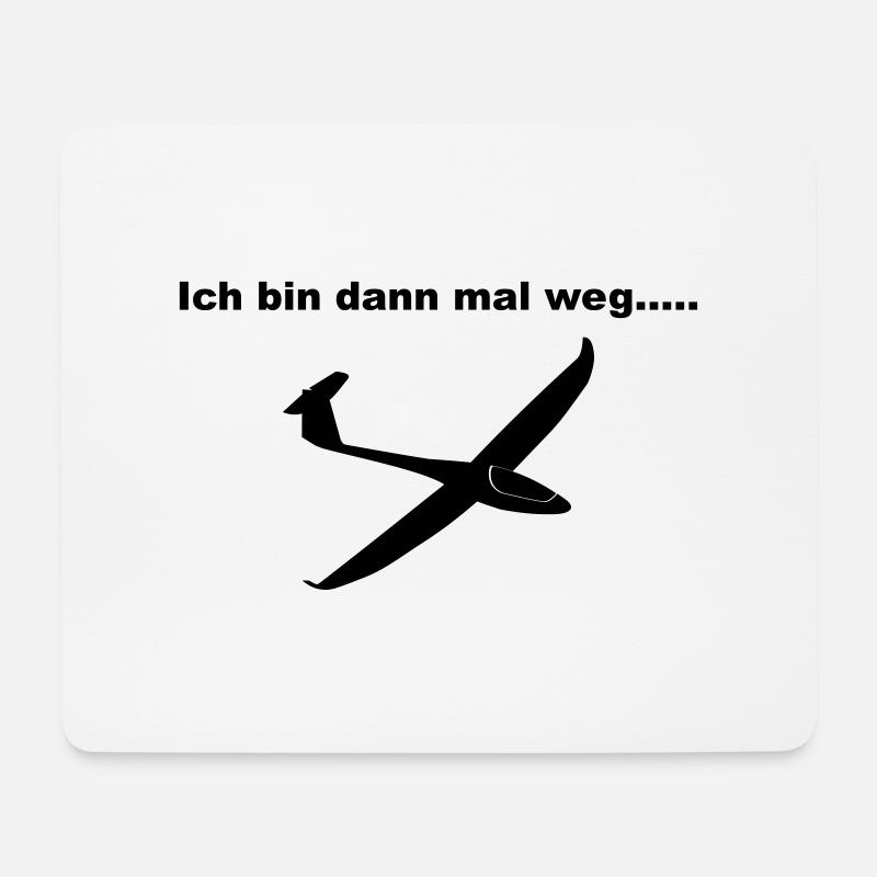 bin Segelfliegen Pilot - Mousepad (Querformat) - Weiß
