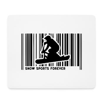 snowscoot code barre - Tapis de souris (format paysage) - blanc - Devant