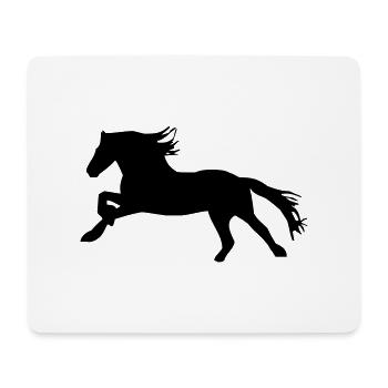 pferd - Mouse Pad (horizontal) - white - Front