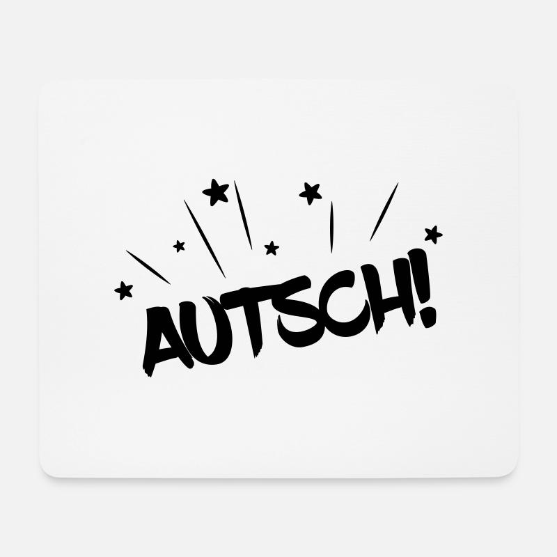 Autsch - Mousepad (Querformat) - Weiß