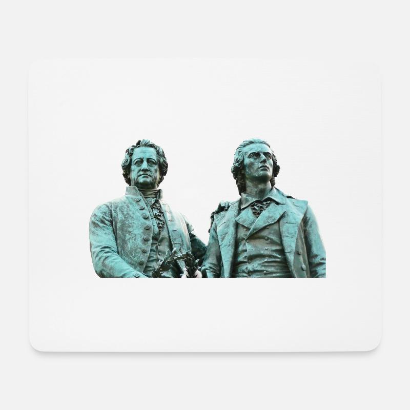 Weimar Göthe Schiller Denkmal - Mousepad (Querformat) - Weiß