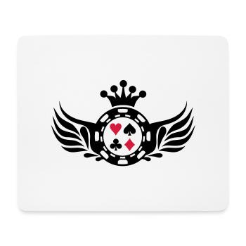 poker_shield_f2 - Tapis de souris (format paysage) - blanc - Devant