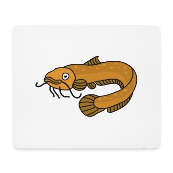 Europäischer Flusswels Waller Fische - Mousepad (Querformat) - Weiß - Vorne