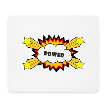 Puissance Comic Explosion - Tapis de souris (format paysage) - blanc - Devant
