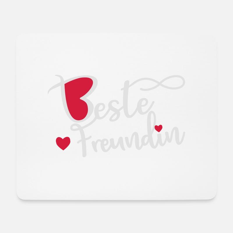 beste Freundin - Mousepad (Querformat) - Weiß