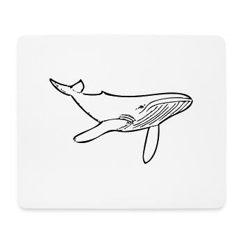 Baleine - Tapis de souris (format paysage) - blanc - Devant