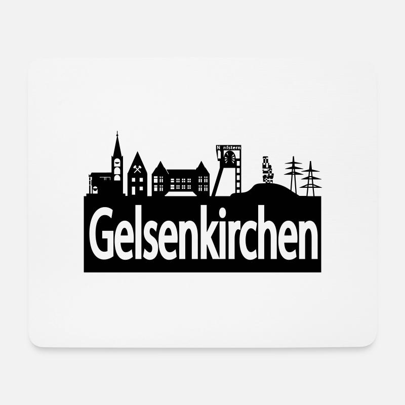 Skyline Gelsenkirchen - Mousepad (Querformat) - Weiß