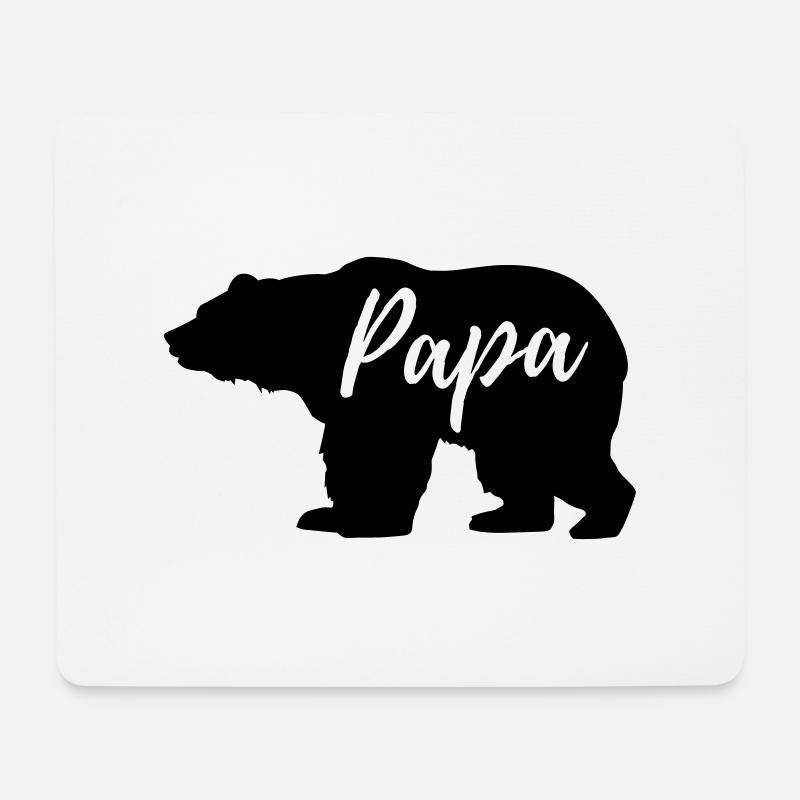Papa Bär - Mousepad (Querformat) - Weiß