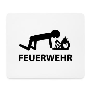 feuerwehr - Mousepad (Querformat) - Weiß - Vorne