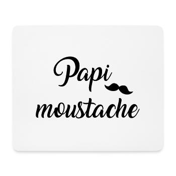 Schnurrbart - Mousepad (Querformat) - Weiß - Vorne