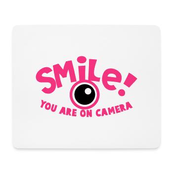 SMILE! Sie sind vor der Kamera! Fotograf - Mousepad (Querformat) - Weiß - Vorne