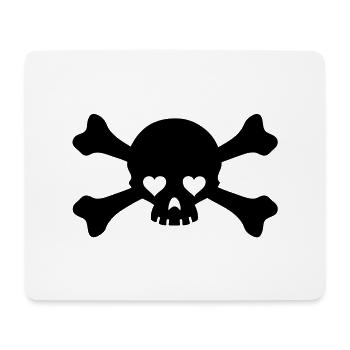 eyes skull - Mouse Pad (horizontal) - white - Front