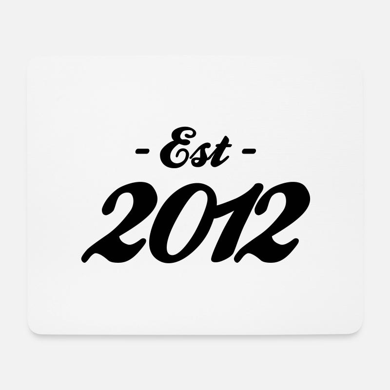 Geburt - Established 2012 - Mousepad (Querformat) - Weiß