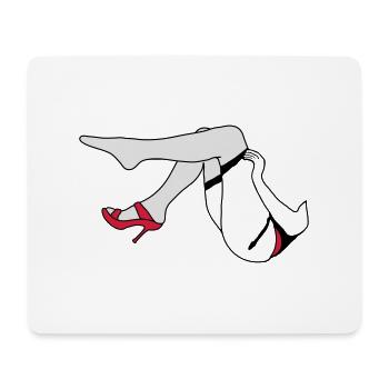 Frau Beine_d1 - Mousepad (Querformat) - Weiß - Vorne