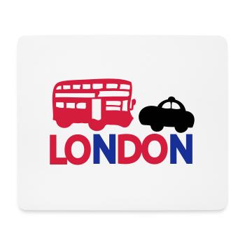 LONDON BLACK CAP& RED BUS - Mouse Pad (horizontal) - white - Front