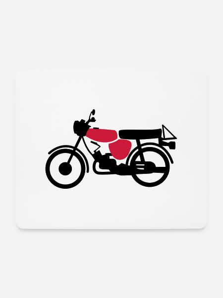Fahrzeug - Simson S51 - Mousepad (Querformat) - Weiß