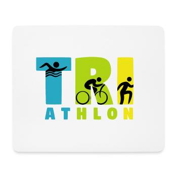 triathlon - Tapis de souris (format paysage) - blanc - Devant