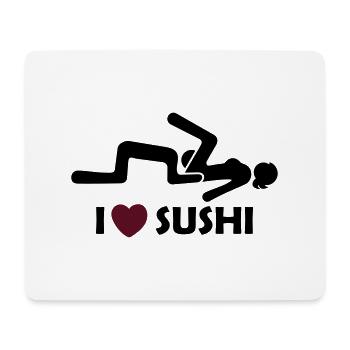 i love sushi - Mousepad (Querformat) - Weiß - Vorne