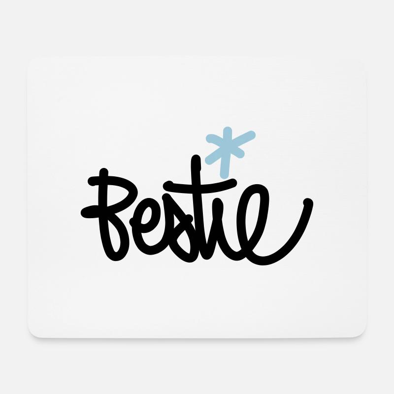 Bestie - Beste Freundin - Mousepad (Querformat) - Weiß