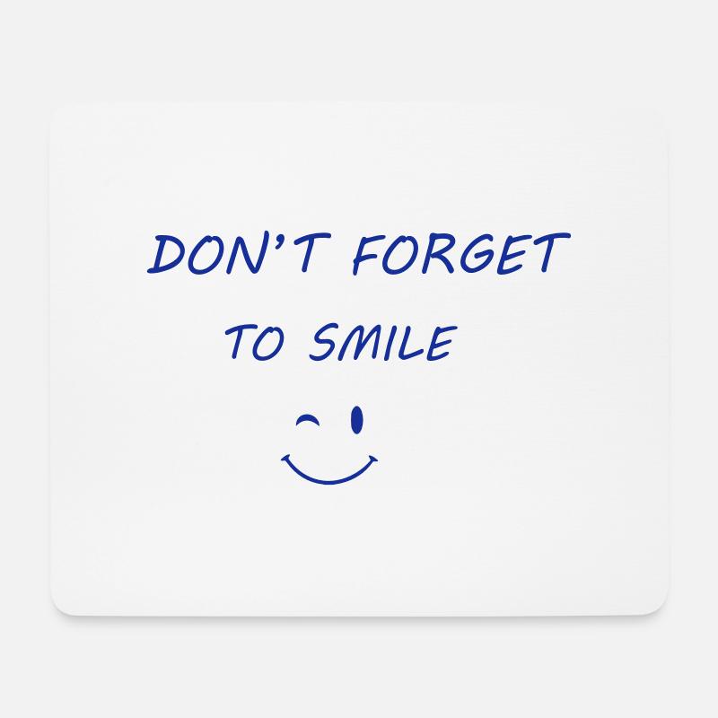 Smile - Mousepad (Querformat) - Weiß