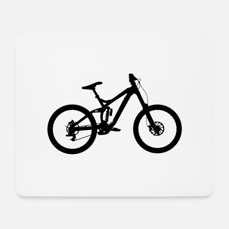 Mountainbike - Mousepad (Querformat) - Weiß