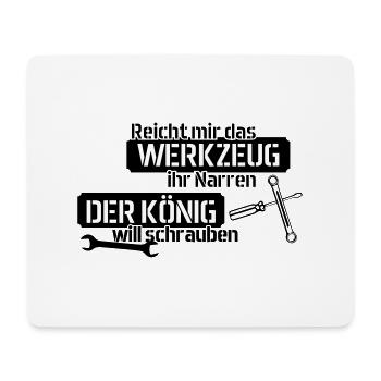 Reicht mir das Werkzeug ihr Narren - Mousepad (Querformat) - Weiß - Vorne