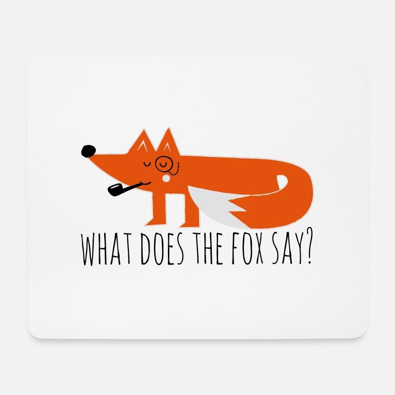 Lustige Hipster Swag Trendy comic cartoon fuchs - Mousepad (Querformat) - Weiß