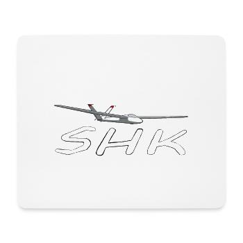 SHK Segelflugzeug - Mousepad (Querformat) - Weiß - Vorne