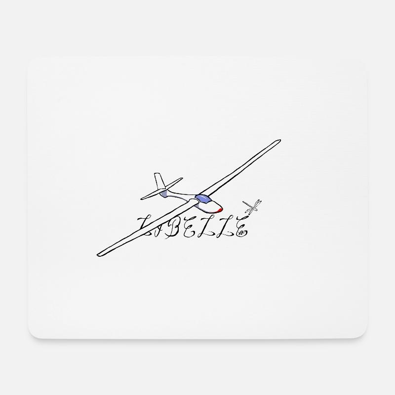 Libelle Segelflugzeug - Mousepad (Querformat) - Weiß