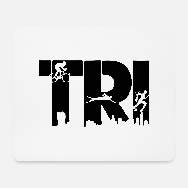Triathlon - Mouse Pad (horizontal) - white