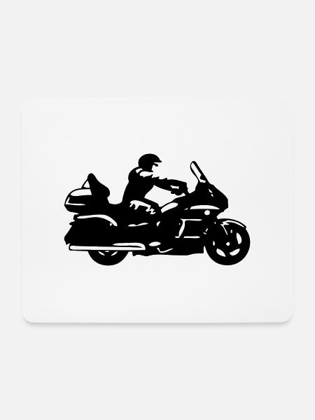 goldwing gt motorrad zeichnung - Mousepad (Querformat) - Weiß
