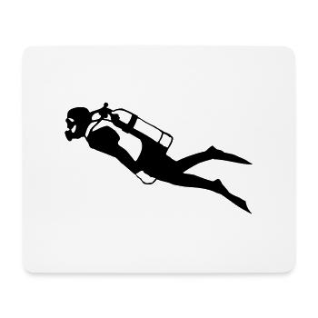 diver - taucher - Mousepad (Querformat) - Weiß - Vorne