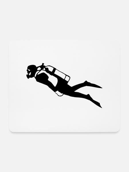 diver - taucher - Mousepad (Querformat) - Weiß