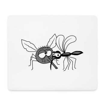 2 freunde team paar kleine schnake moskito blut tr - Mousepad (Querformat) - Weiß - Vorne