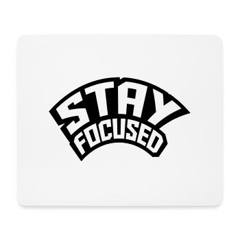 stay focused gebogen cool symbol design logo aufme - Mousepad (Querformat) - Weiß - Vorne