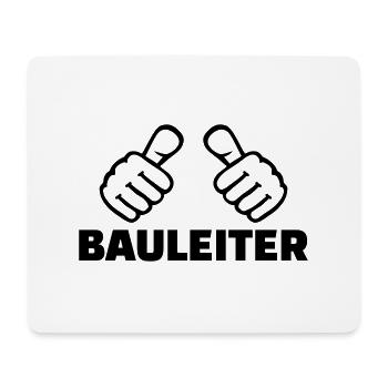 Bauleiter - Mousepad (Querformat) - Weiß - Vorne