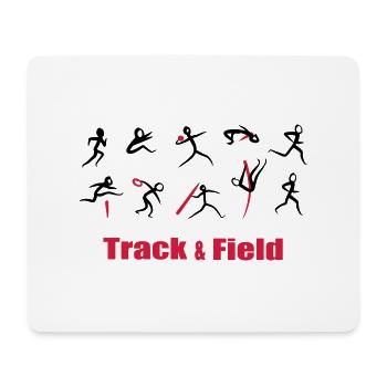 Zehnkampf, Leichtathletik - Mousepad (Querformat) - Weiß - Vorne