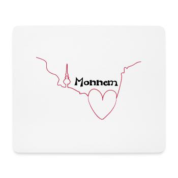 Herz für Monnem - Tribal Art Design - Mousepad (Querformat) - Weiß - Vorne