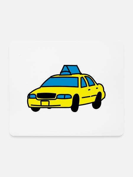 Taxi - Mousepad (Querformat) - Weiß