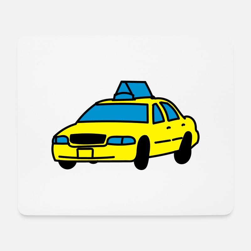 Taxi - Mousepad (Querformat) - Weiß