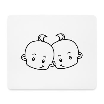 brother boys 2 friends team couple sibling twins h - Mouse Pad (horizontal) - white - Front