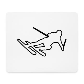 ski - Mousepad (Querformat) - Weiß - Vorne