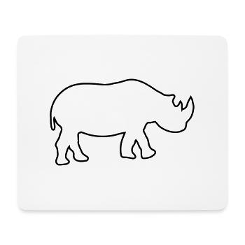 nashorn - Mousepad (Querformat) - Weiß - Vorne