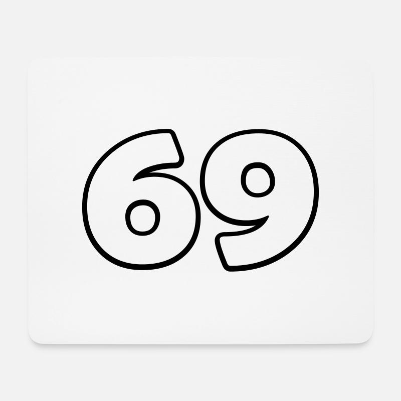 69 - Mousepad (Querformat) - Weiß