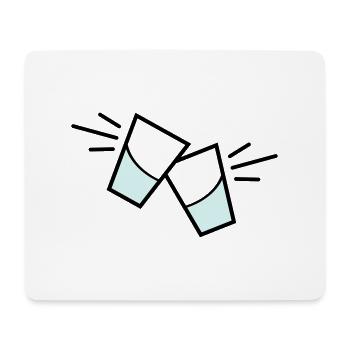 vodka glas - Mousepad (Querformat) - Weiß - Vorne