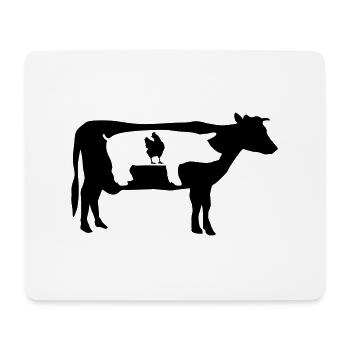 Farm animals, cow, pig, chicken - Mouse Pad (horizontal) - white - Front