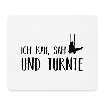 ich kam, sah und turnte - Mousepad (Querformat) - Weiß - Vorne