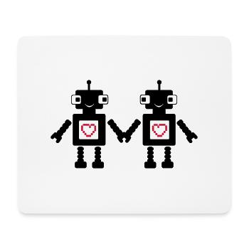roboters_in_love_02 - Tapis de souris (format paysage) - blanc - Devant